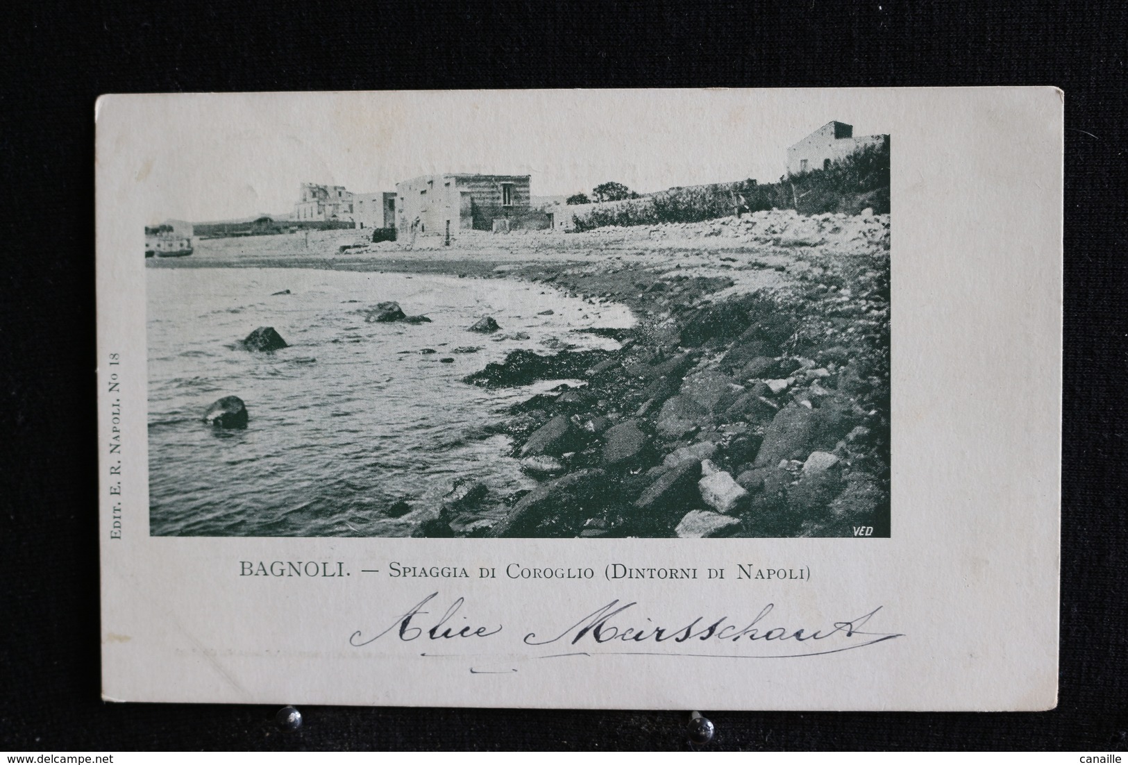 H-146 / Italie - Napoli (Naples) -  Bagnoli - Spiaggia Di Coroglio ( Dintorni Di Napoli) / Circule 1901 - Napoli (Naples)