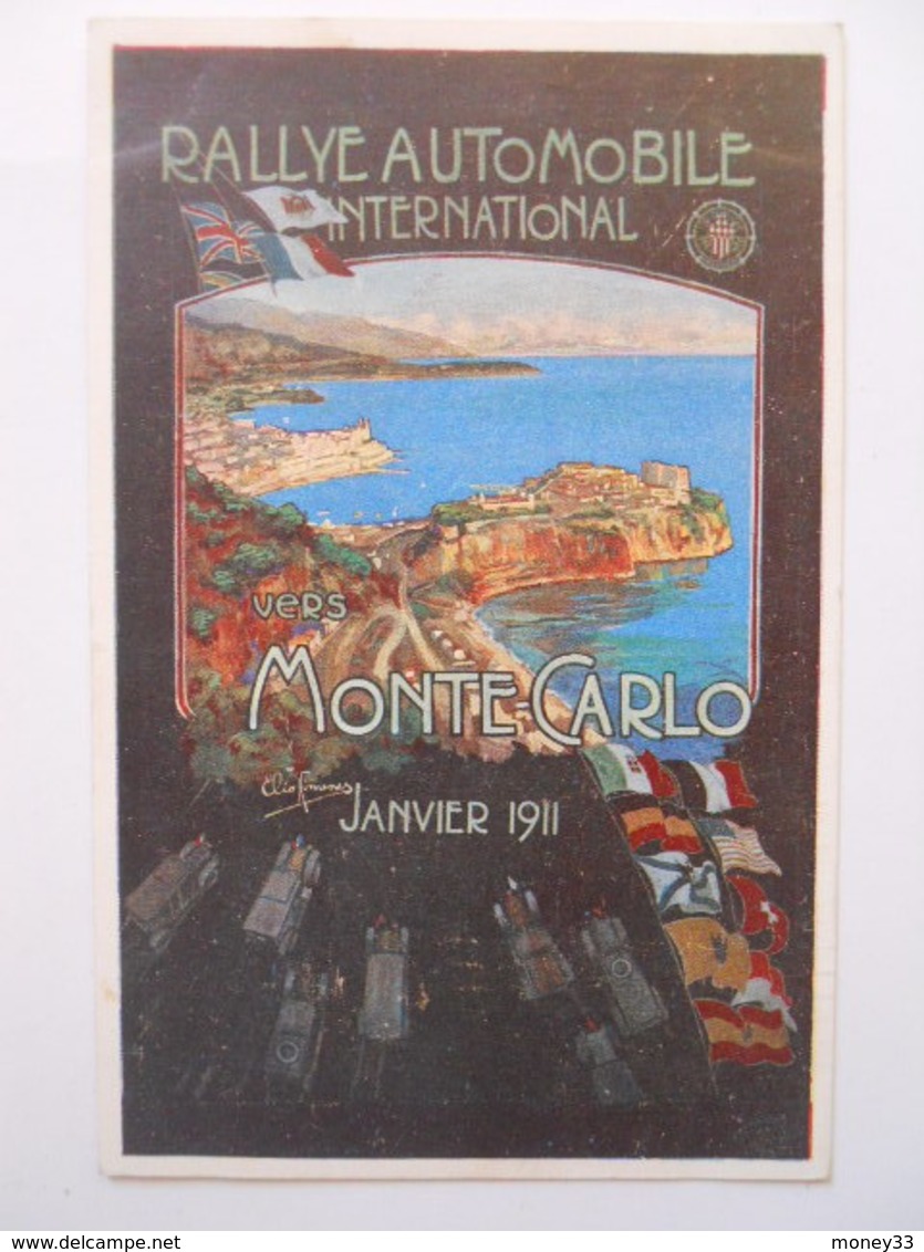 Rallye Automobile International Vers Monaco Janvier 1911,illust. Elio Ximenes - Autres & Non Classés