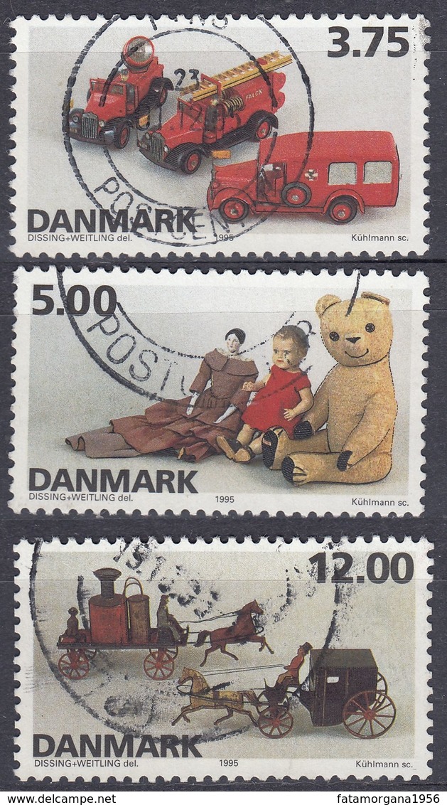 DANMARK - 1995 - Tre Valori Usati: Yvert 1115, 1116 E 1118, Come Da Immagine. - Gebraucht