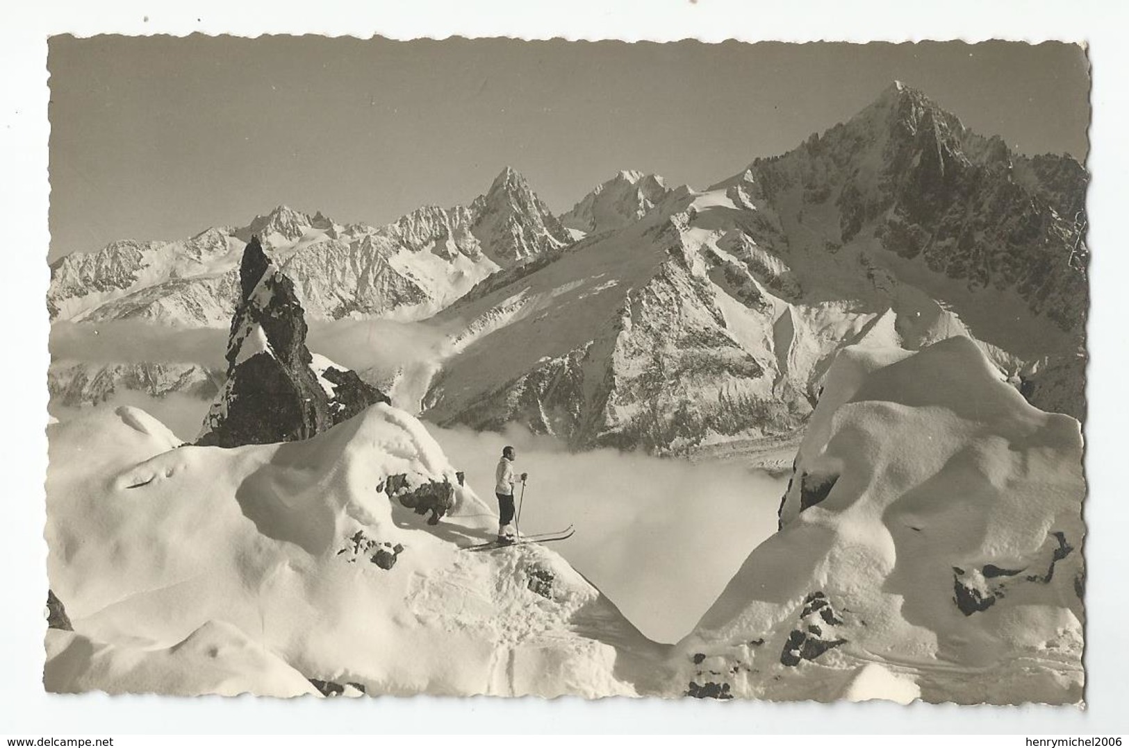 74 Haute Savoie - Chamonix Mont Blanc Ski Skieur Carte Photo Tairraz - Chamonix-Mont-Blanc