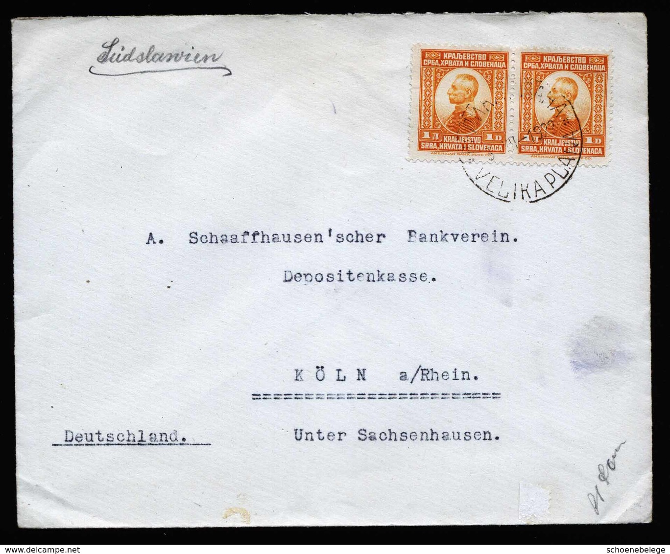 A5538) Yugoslavia Jugoslawien Brief 1922 Nach Koeln / Germany - Briefe U. Dokumente