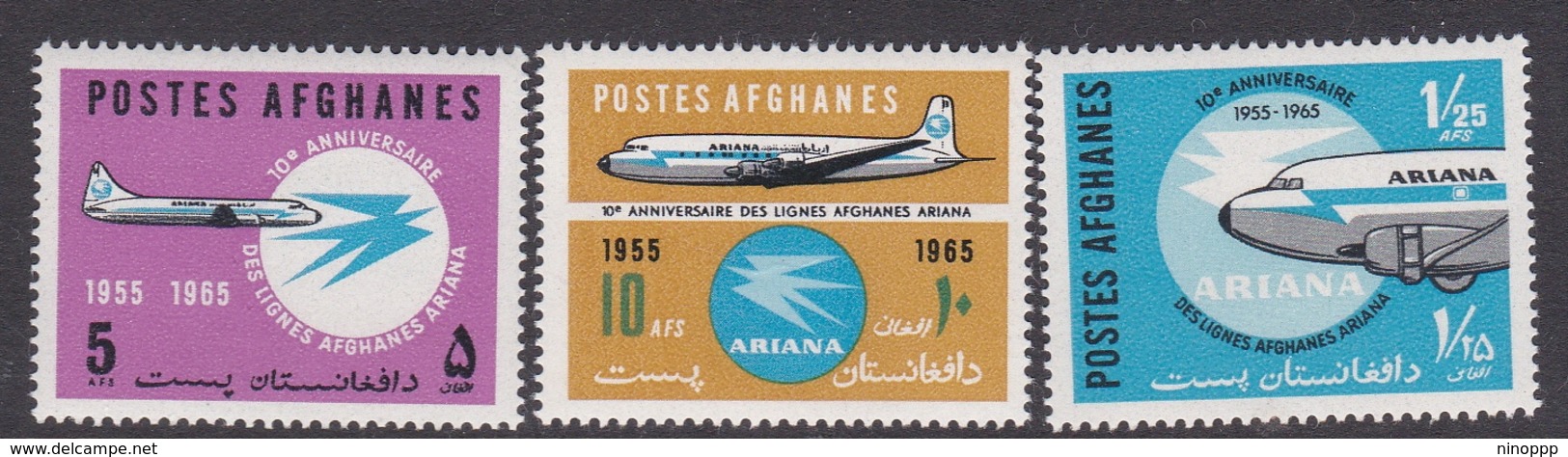 Afghanistan SG 551-553 1965 10th Anniversary Of Ariana Airlines MNH - Afghanistan