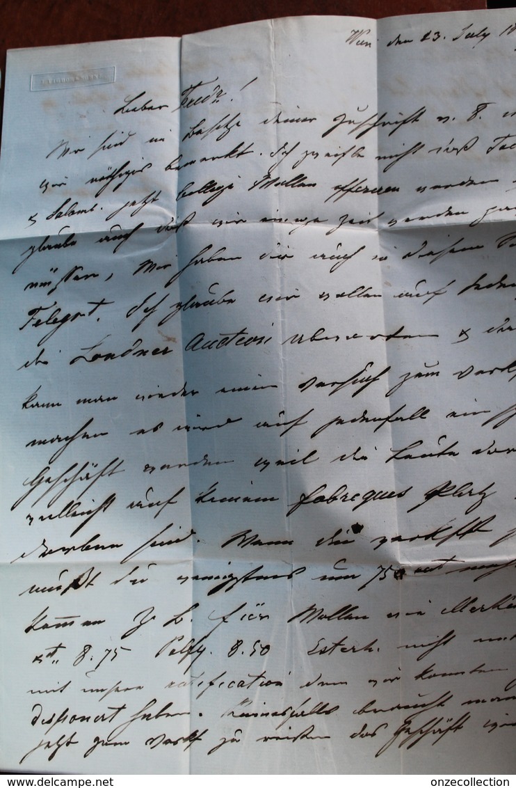 1859   -     LETTRE    DE   VIENNE   POUR   ELBEUF     EN  FRANCE                      4   PHOTOS - Lettres & Documents