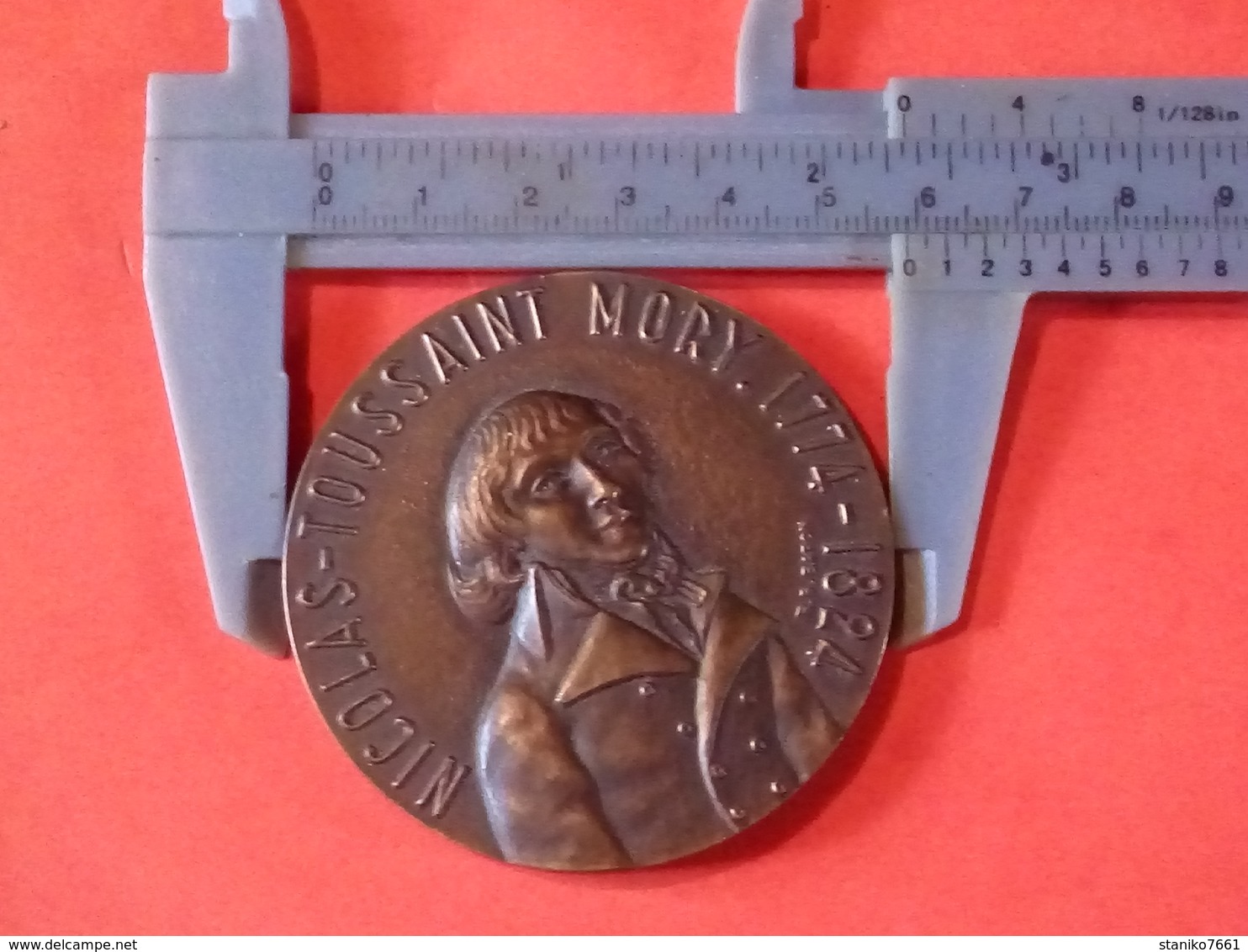 MÉDAILLE BRONZE NICOLAS TOUSSAINT MORY 1774/1824 Graveur BARON  Dia. 59 Mm  103 Gr Non Nettoyée - Autres & Non Classés