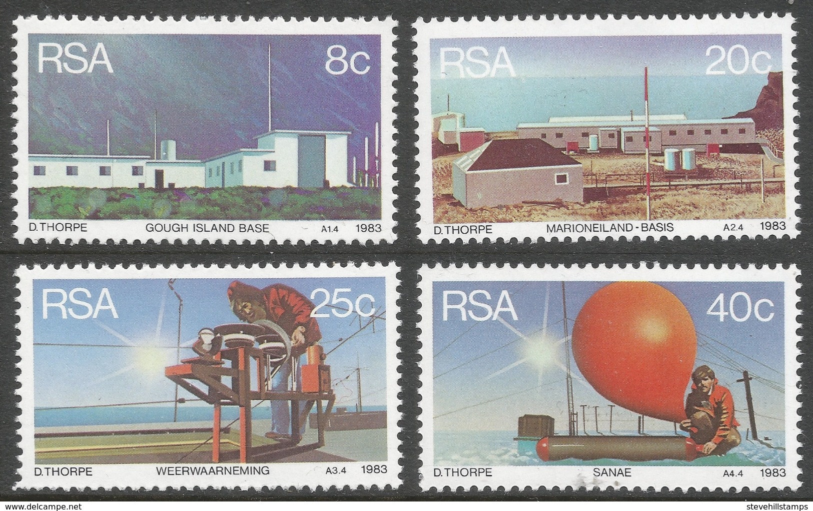 South Africa. 1983 Weather Stations. MNH Complete Set. SG 537-540 - Nuovi