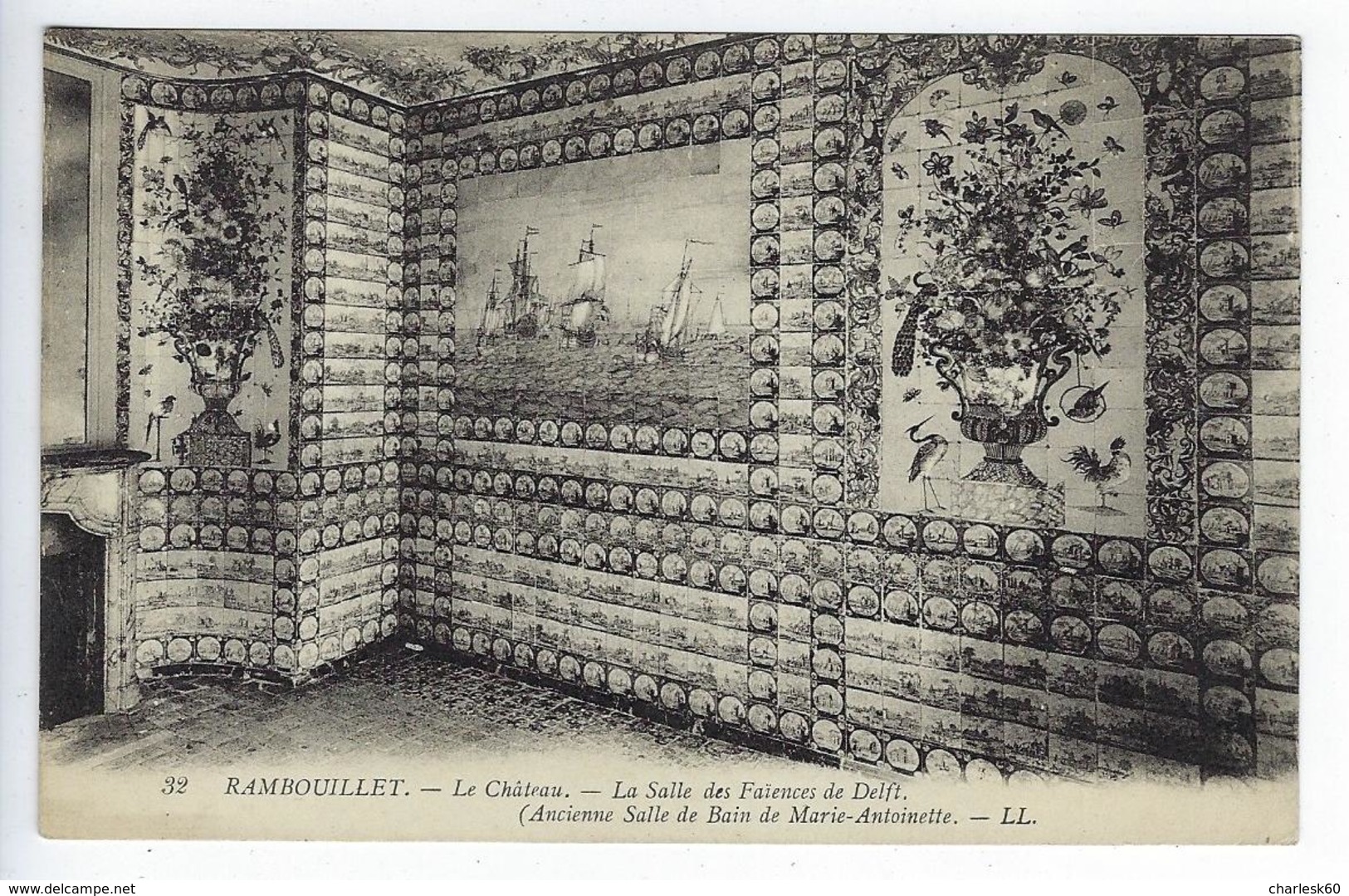 CPA Rambouillet Château De Rambouillet La Salle Des Faïences De Delft N° 32 - Rambouillet (Château)