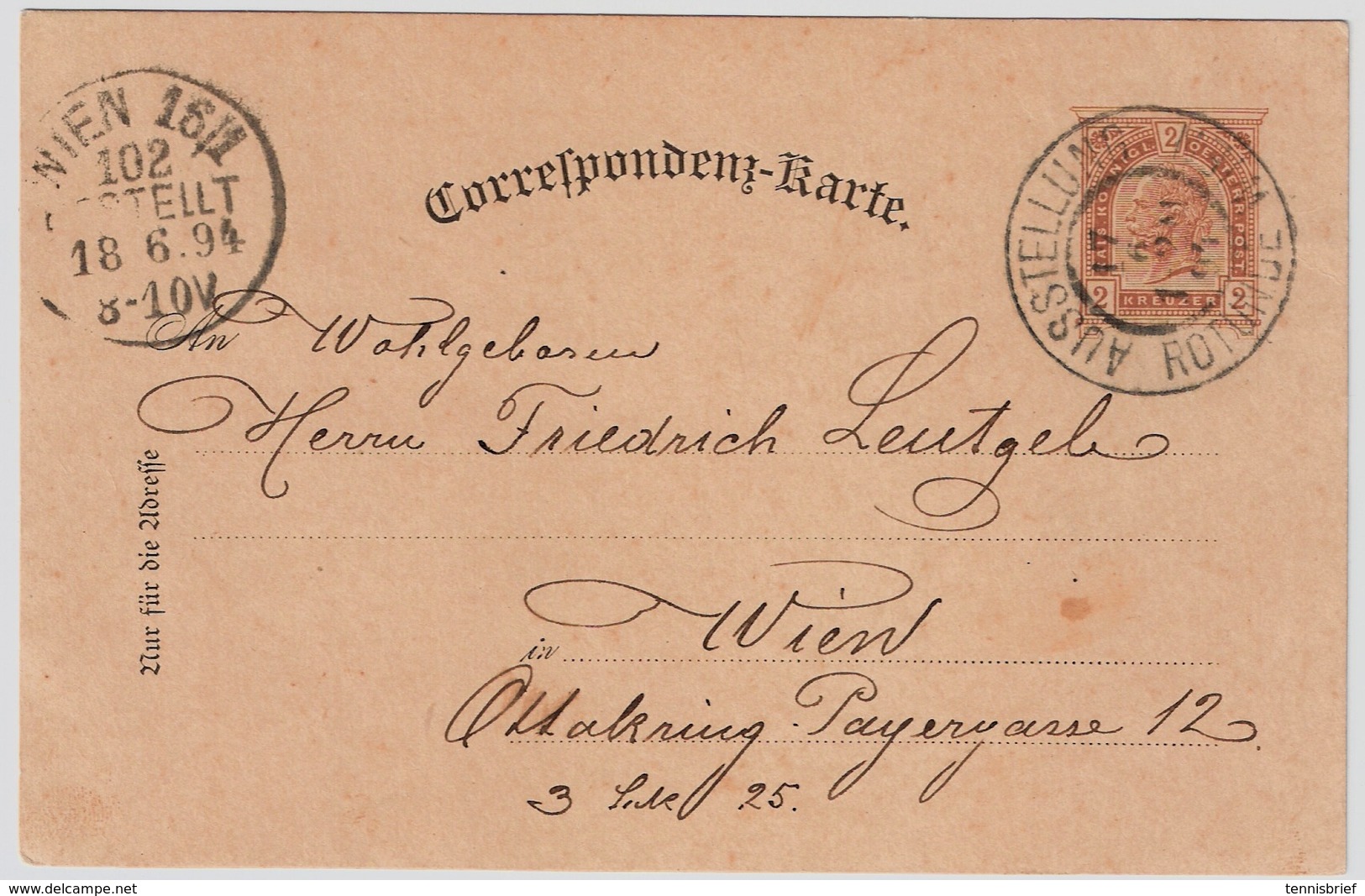 1894, Privat-GSK Mit Pass. Sonder-Stp. , # A387 - Postkarten