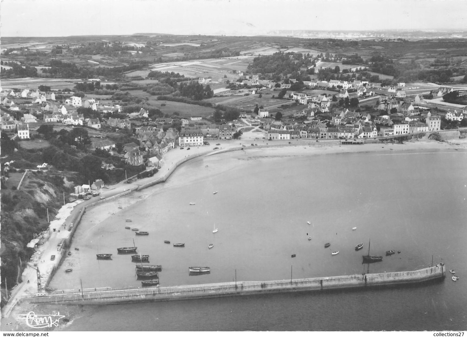 29-MORGAT- LE PORT ET LA JETEE , VUE AERIENNE - Morgat