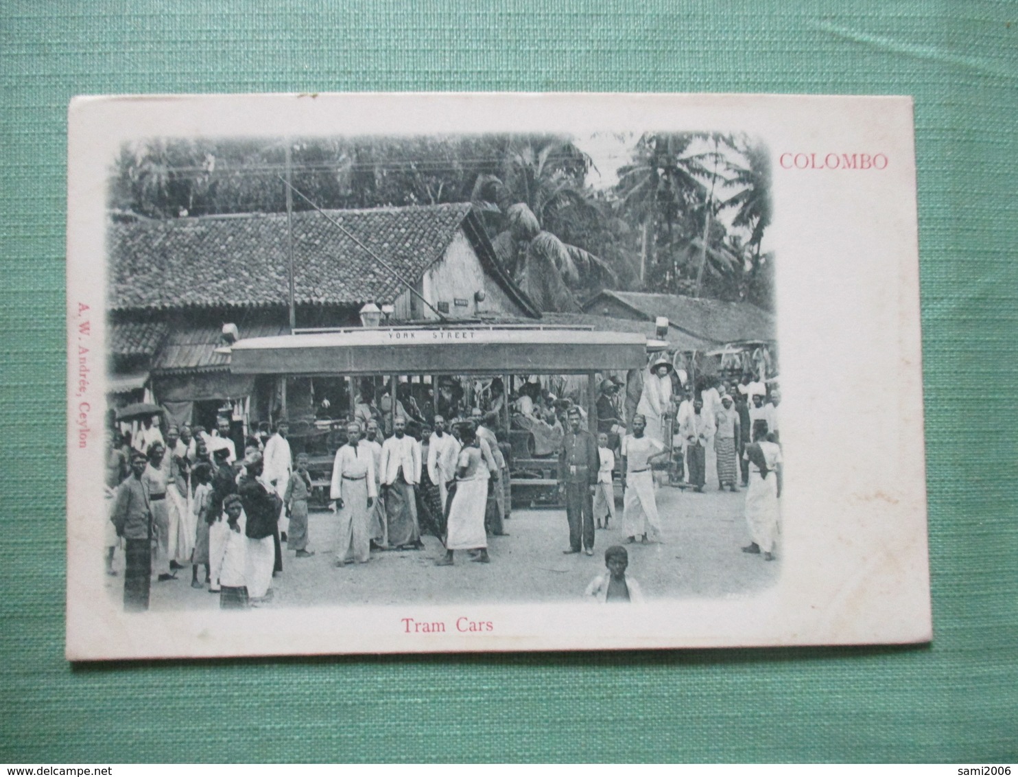 CPA SRI LANKA COLOMBO TRAM CARS ANIMEE - Sri Lanka (Ceylon)