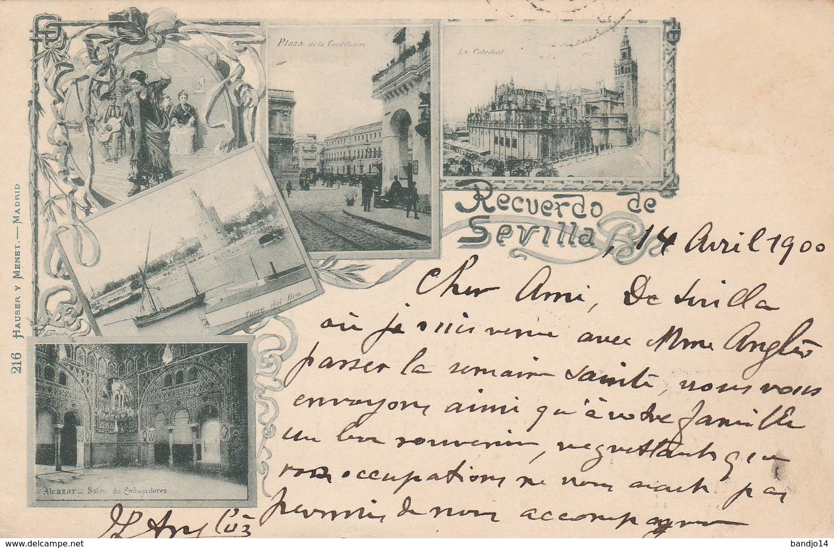 Seville - Sevilla - 1900 - Recuerdo De Sevilla - Scan Recto-verso - Sevilla