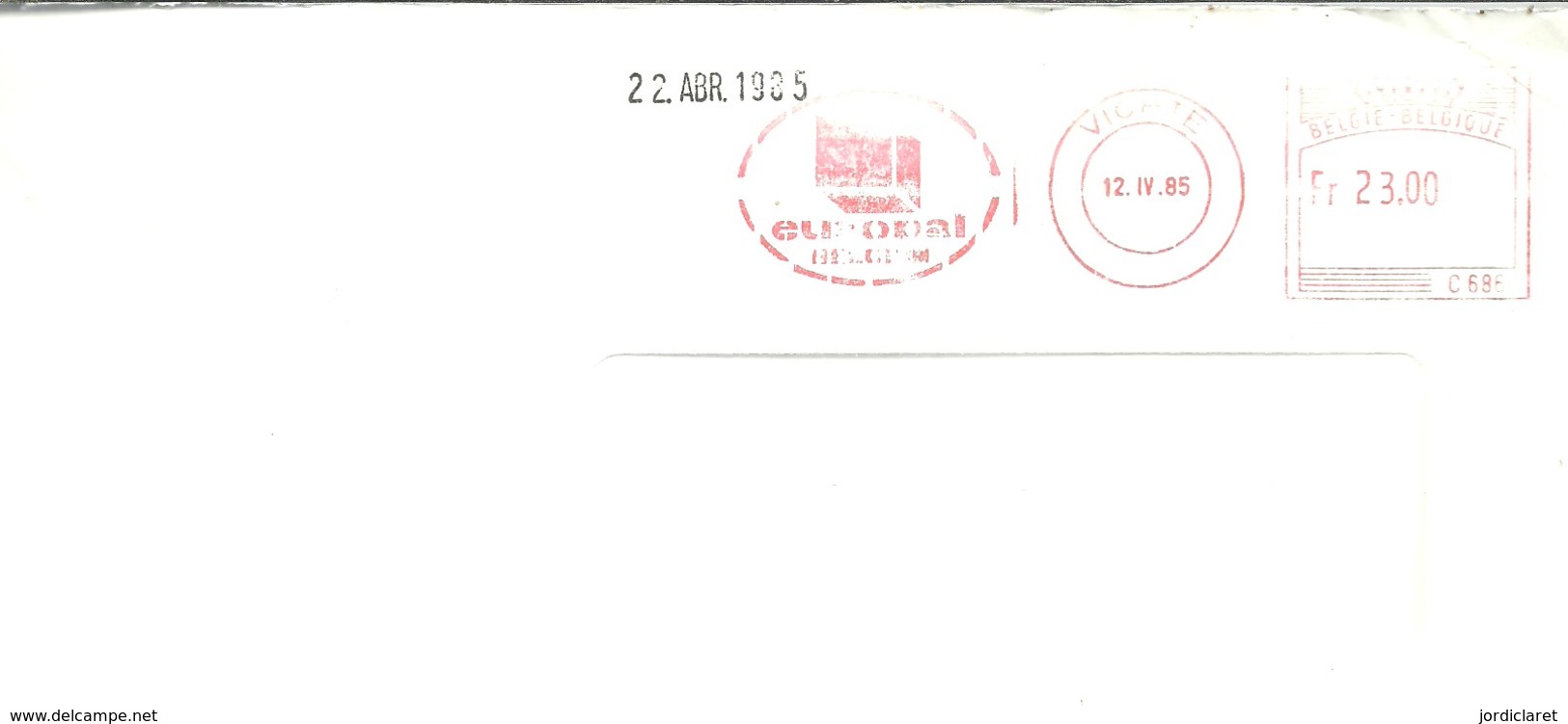 LETTER 1985 VICHTE - 1980-1999