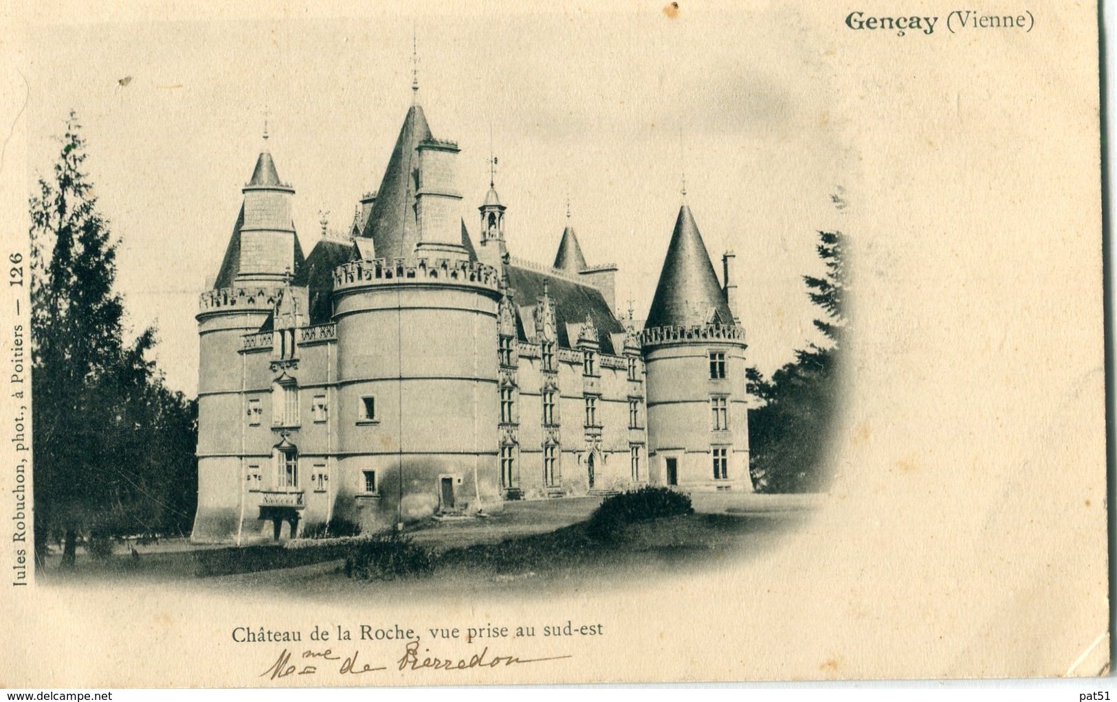 86 - Gençay : Château De La Roche - Vue Prise Au Sud Est - Gencay