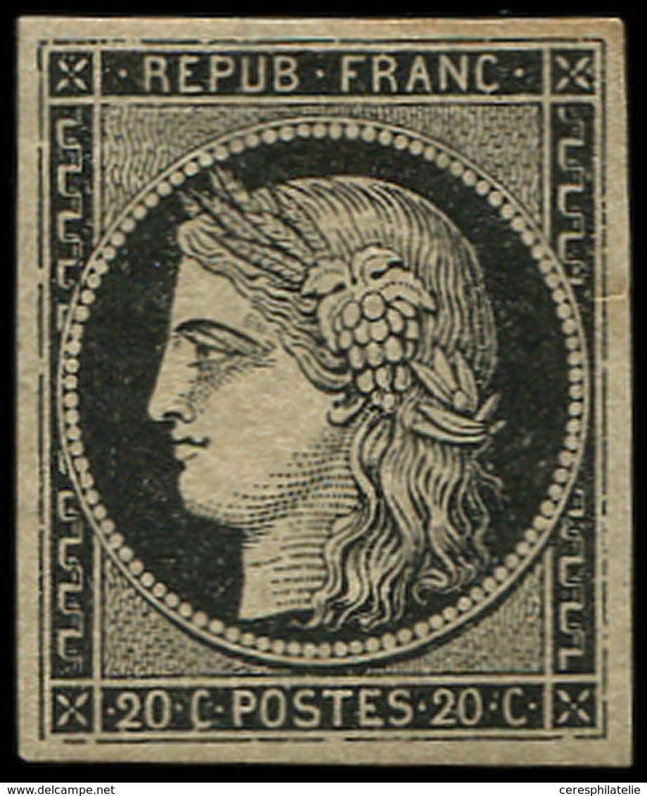 (*) EMISSION DE 1849 - 3    20c. Noir Sur Jaune, TB - 1849-1850 Cérès