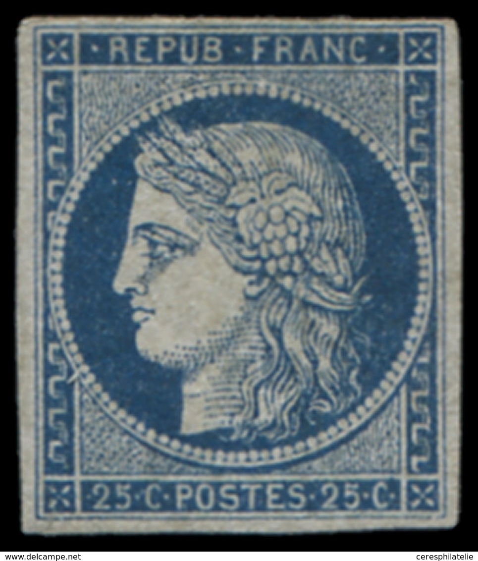 (*) EMISSION DE 1849 - 4a   25c. Bleu Foncé, * Gomme Non Originale, Aspect TB - 1849-1850 Ceres