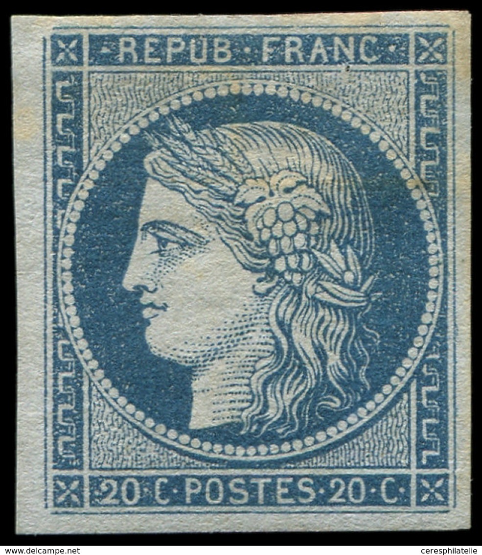 * EMISSION DE 1849 - 8b   20c. Bleu Sur Azuré, Astruc, NON EMIS, TB - 1849-1850 Ceres