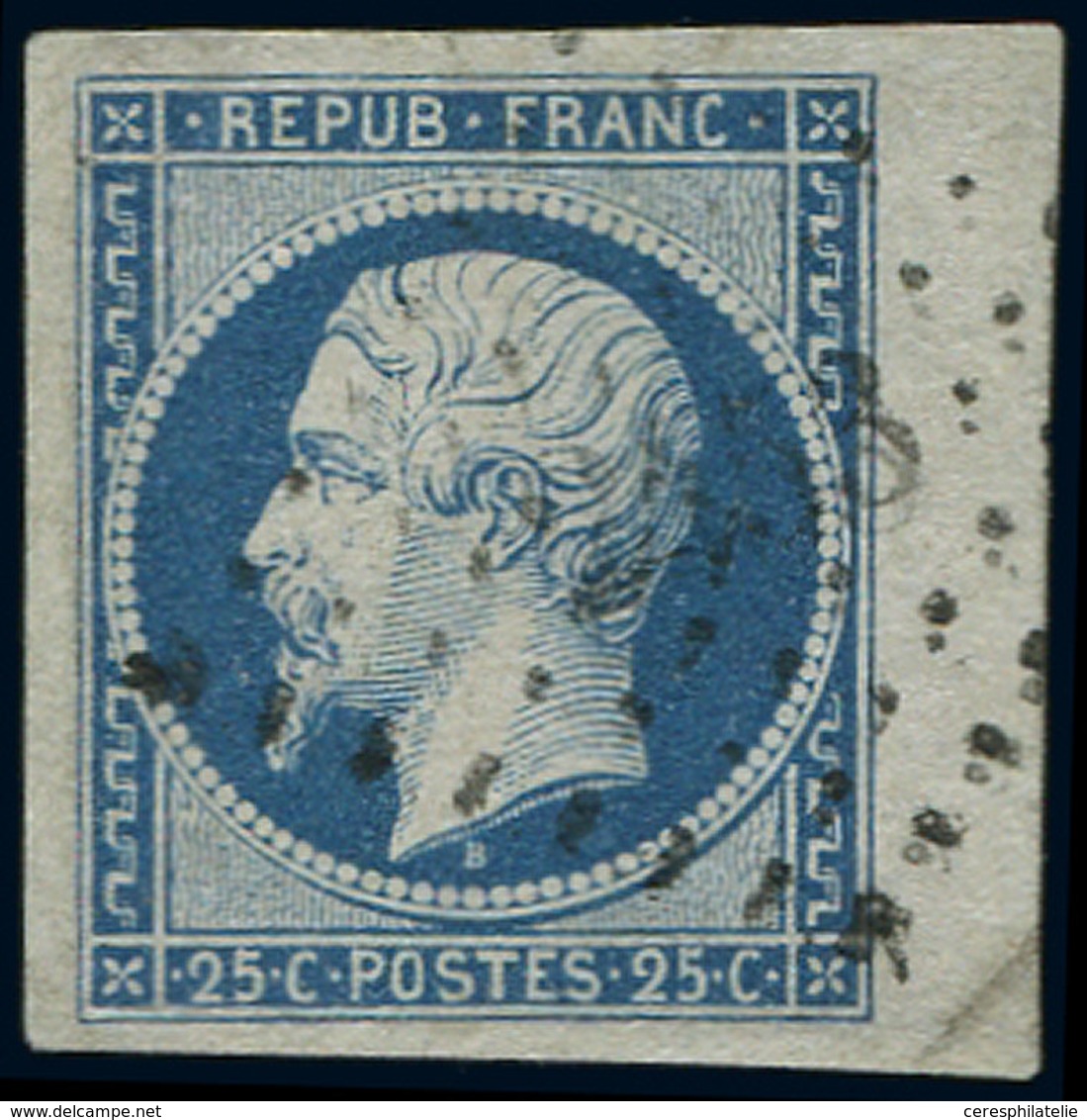 PRESIDENCE - 10   25c. Bleu, Petit Bdf, Oblitéré PC, Superbe - 1852 Luis-Napoléon