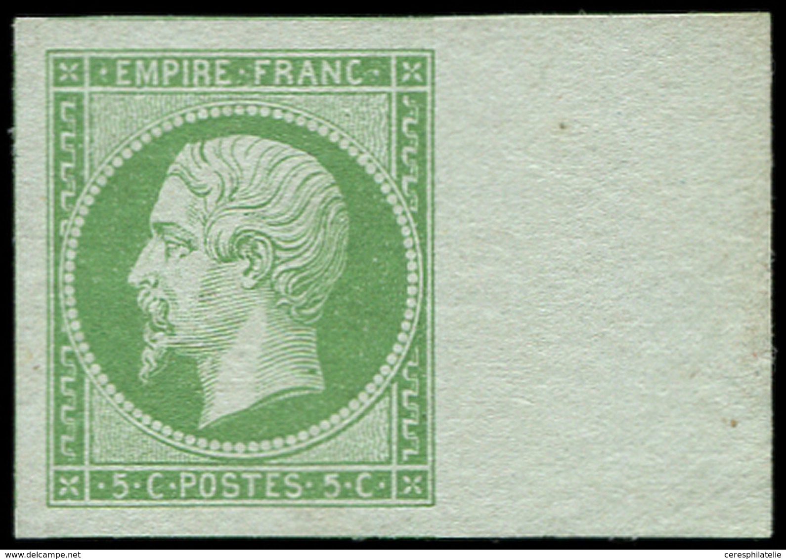 (*) EMPIRE NON DENTELE - 12    5c. Vert, Bdf, Grandes Marges, TTB. C - 1853-1860 Napoléon III