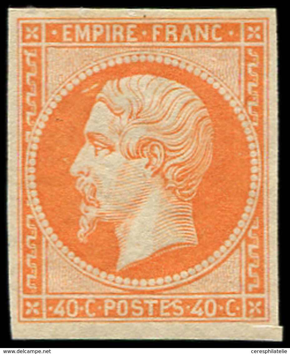 ** EMPIRE NON DENTELE - 16   40c. Orange, Fraîcheur Postale, TTB - 1853-1860 Napoléon III