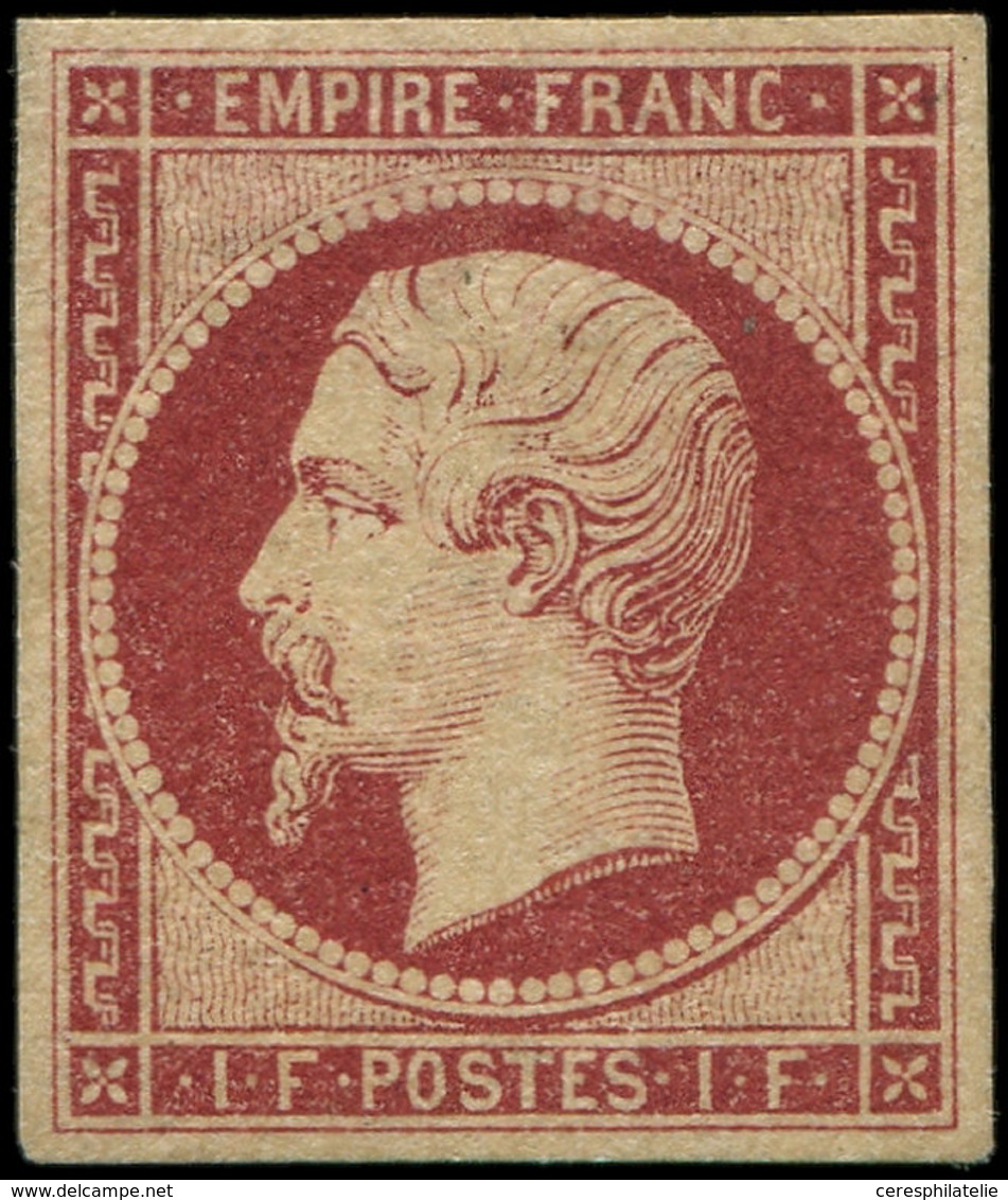 * EMPIRE NON DENTELE - 18    1f. Carmin, Très Frais Et TB - 1853-1860 Napoléon III