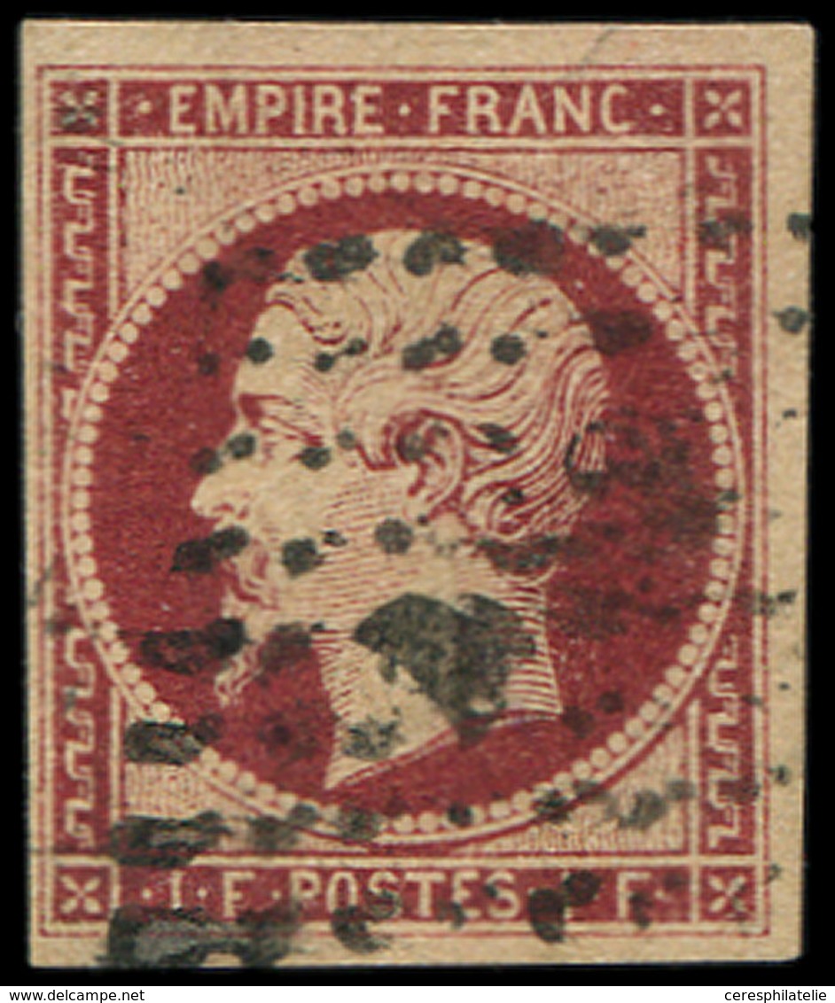 EMPIRE NON DENTELE - 18a   1f. Carmin Foncé, Oblitéré PC, TB - 1853-1860 Napoleon III