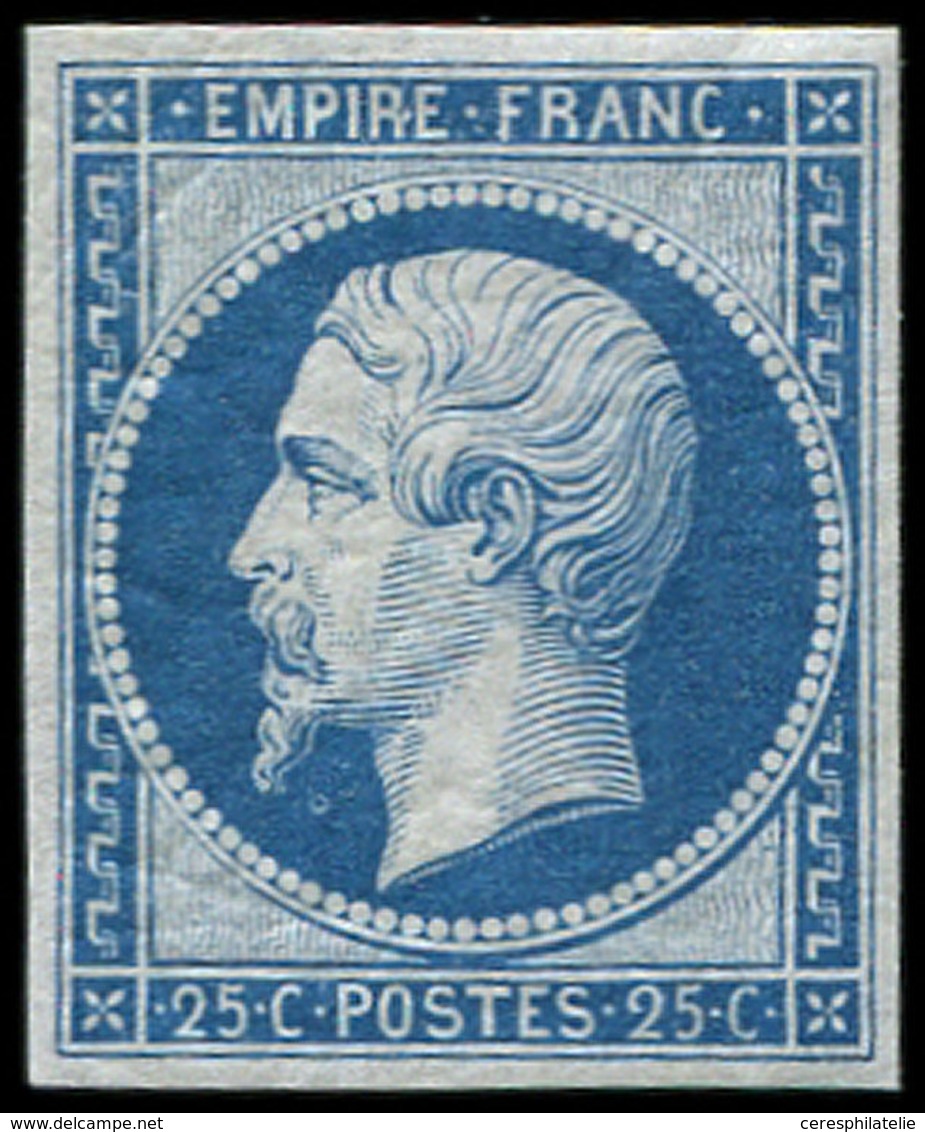 ** EMPIRE NON DENTELE - R15c 25c. Bleu, REIMPRESSION, Fraîcheur Postale, TB - 1853-1860 Napoleon III