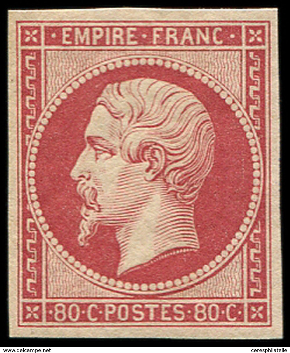 ** EMPIRE NON DENTELE - R17Ah 80c. Carmin, REIMPRESSION, Fraîcheur Postale, TTB - 1853-1860 Napoléon III