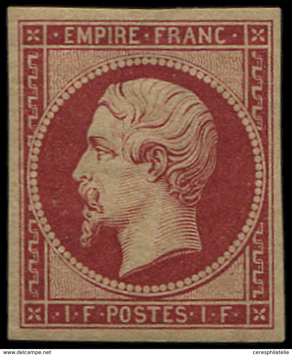 * EMPIRE NON DENTELE - R18d  1f. Carmin, REIMPRESSION, Frais Et TB - 1853-1860 Napoleon III