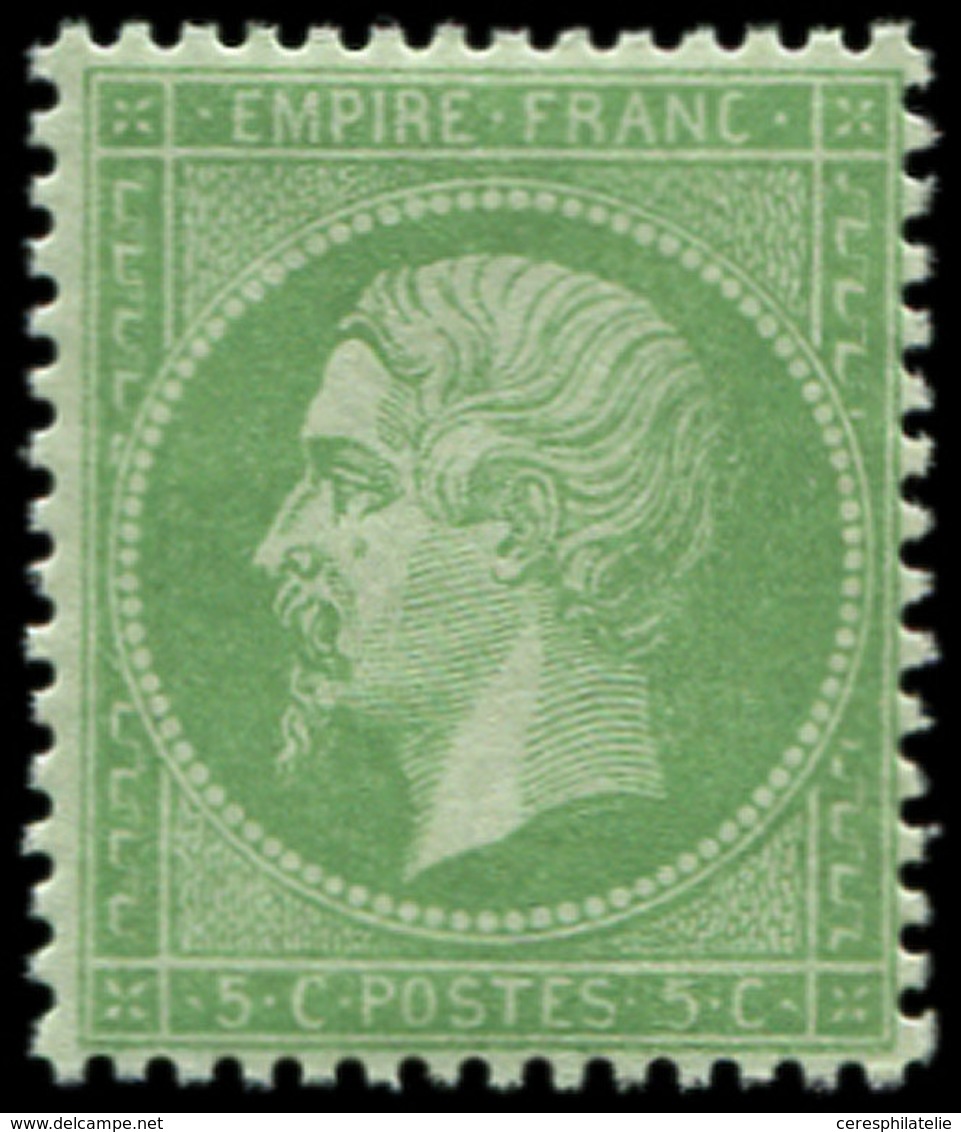 ** EMPIRE DENTELE - 20    5c. Vert, Fraîcheur Postale, TTB - 1862 Napoléon III