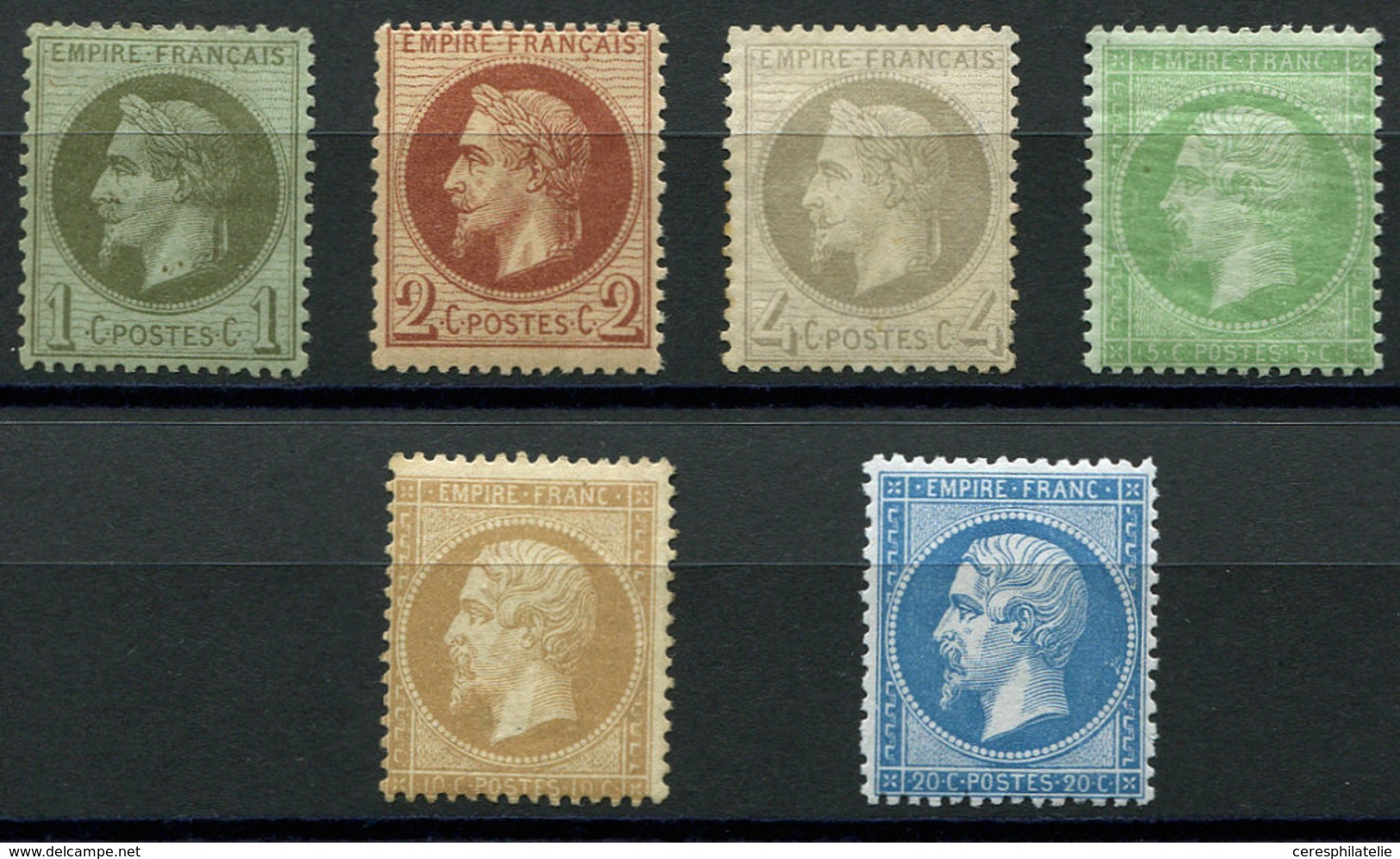 * EMPIRE DENTELE - 20, 21, 22, 25, 26A, 27B, Tous B/TB - 1862 Napoleon III