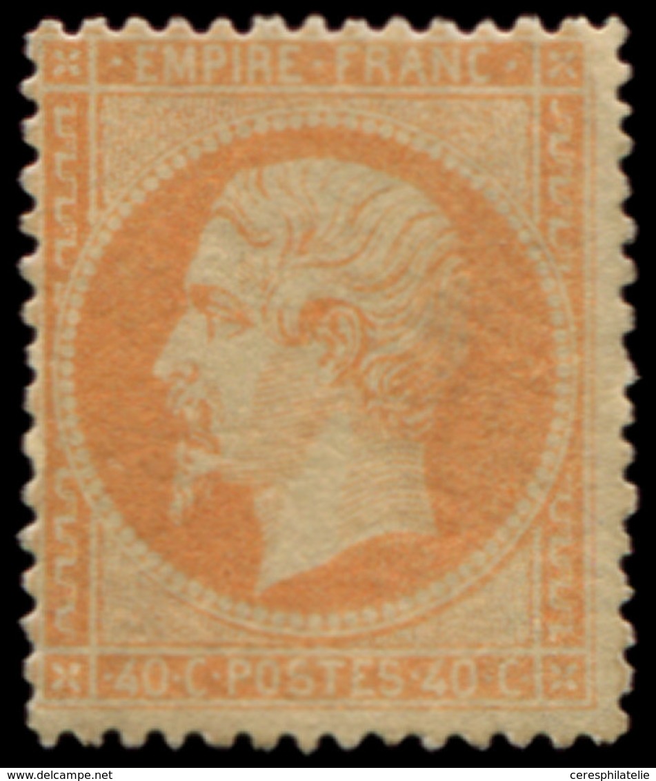 * EMPIRE DENTELE - 23   40c. Orange, TB - 1862 Napoleon III