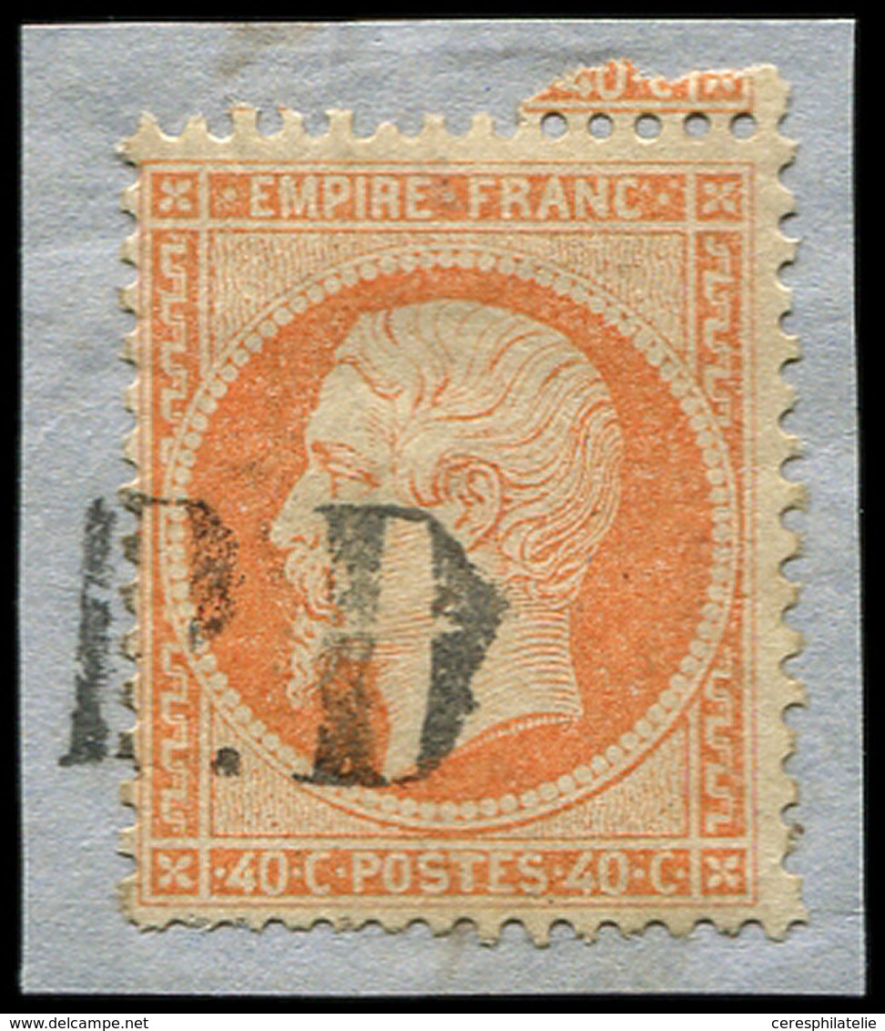 EMPIRE DENTELE - 23   40c. Orange, Obl. P.D ITALIEN S. Fragt, TB - 1862 Napoléon III