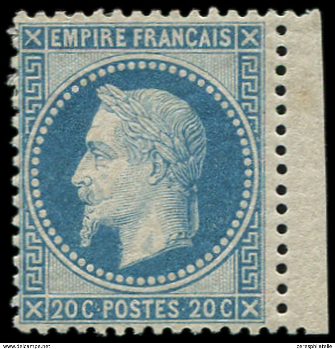 * EMPIRE LAURE - 29A  20c. Bleu, T I, Petit Bdf, TB - 1863-1870 Napoléon III Lauré