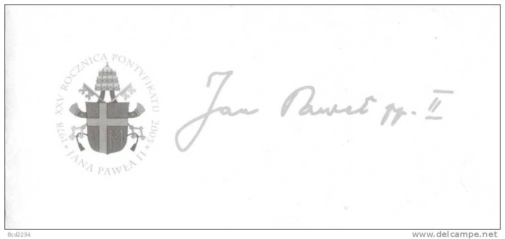 POLAND VATICAN 2003 POPE JOHN PAUL JP2 JPII 25 YRS SILVER STAMP - SPECIAL BLUE FOLDER !!!!! Famous Poles - Covers & Documents