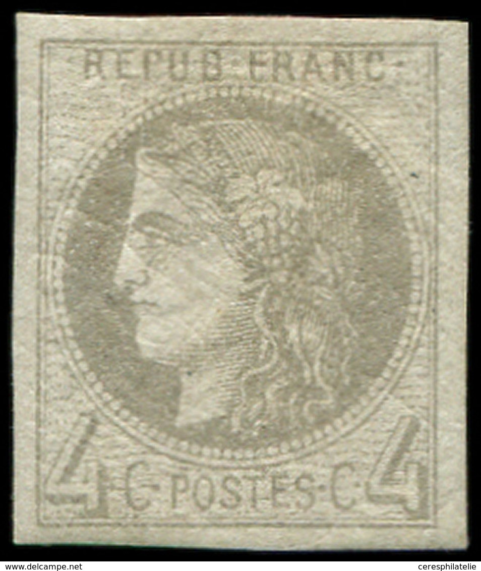 * EMISSION DE BORDEAUX - 41B   4c. Gris, R II, TB. C - 1870 Bordeaux Printing