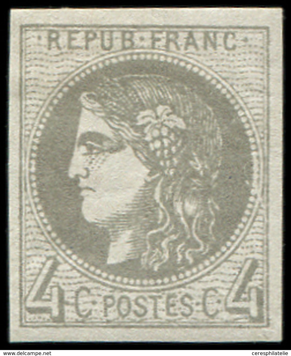 * EMISSION DE BORDEAUX - 41Bd  4c. Gris Foncé, R II, TB - 1870 Bordeaux Printing