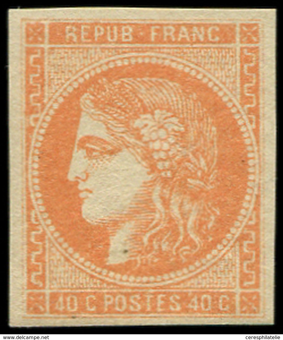 ** EMISSION DE BORDEAUX - 48   40c. Orange, Frais Et TB - 1870 Emisión De Bordeaux