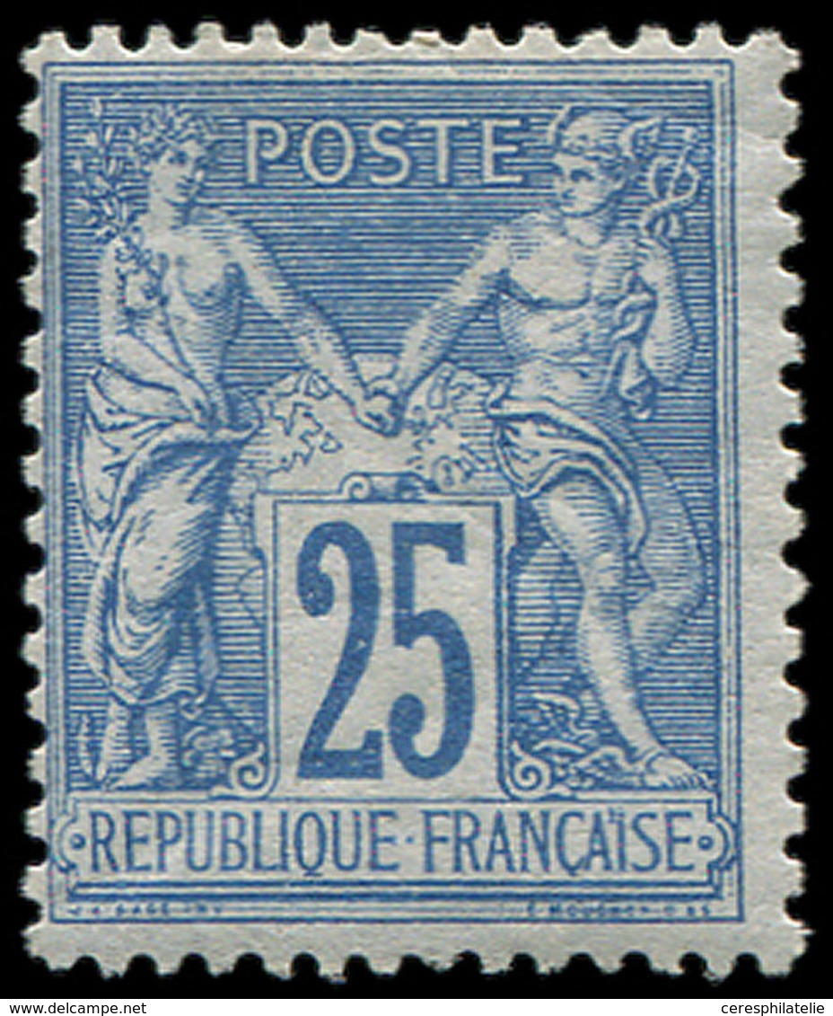 * TYPE SAGE - 79   25c. Bleu, Centrage Courant, Froissure De Gomme, Sinon TB - 1876-1878 Sage (Type I)