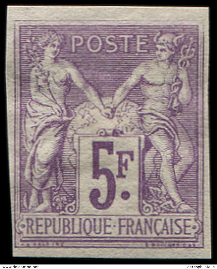 * TYPE SAGE - 95e   5f. Violet Sur Lilas, NON DENTELE, TB. J - 1876-1878 Sage (Tipo I)