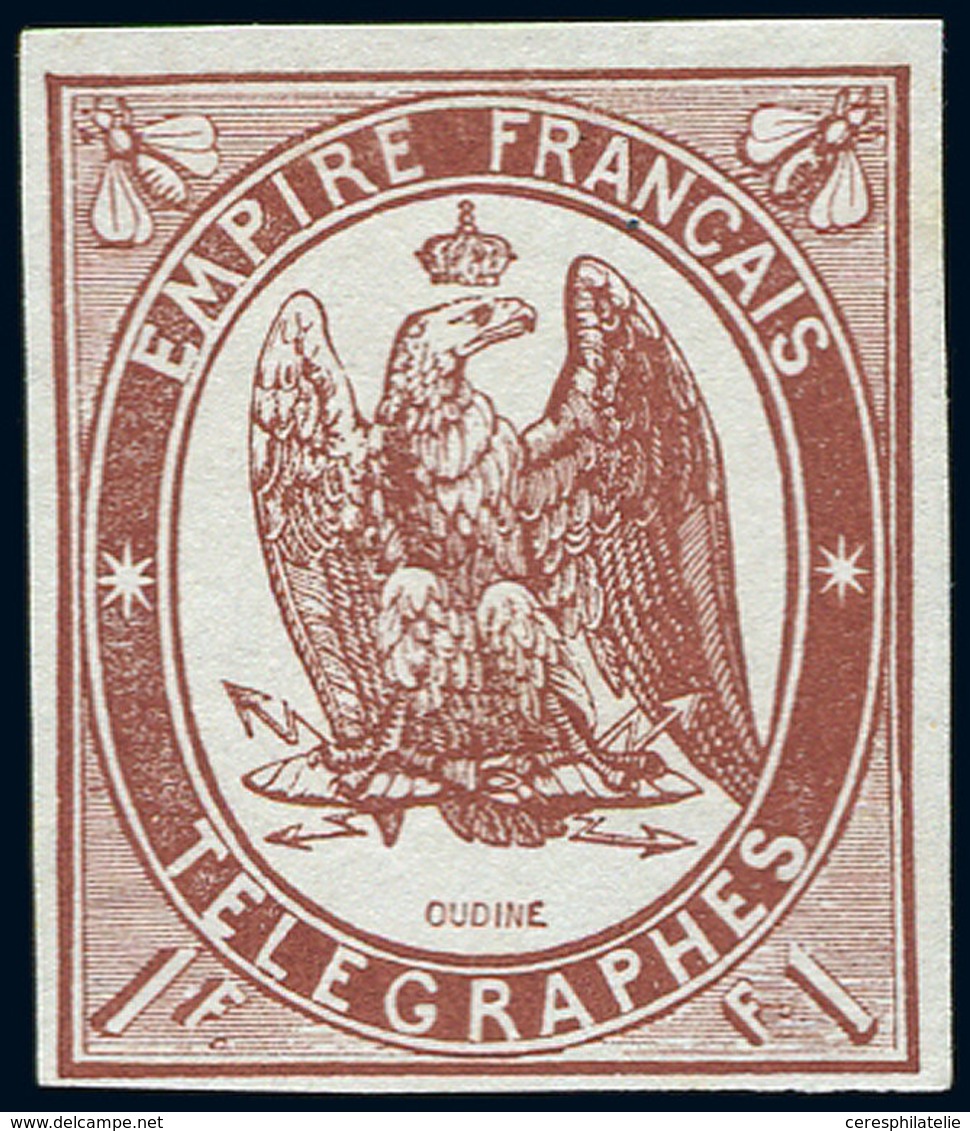 (*) ESSAIS -  Télégraphe 3 : 1f. Brun-lilas, TB - Other & Unclassified