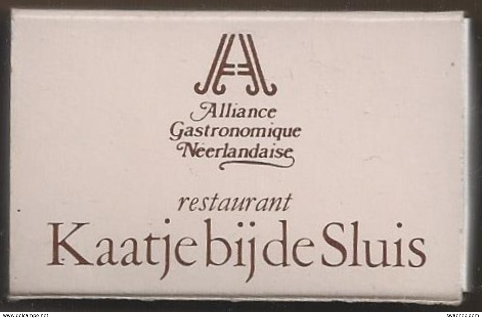 Luciferdoosje. KAATJE BIJ DE SLUIS. Restaurant. Matchbox Allumettes Luciferdoos Lucifer - Matchboxes