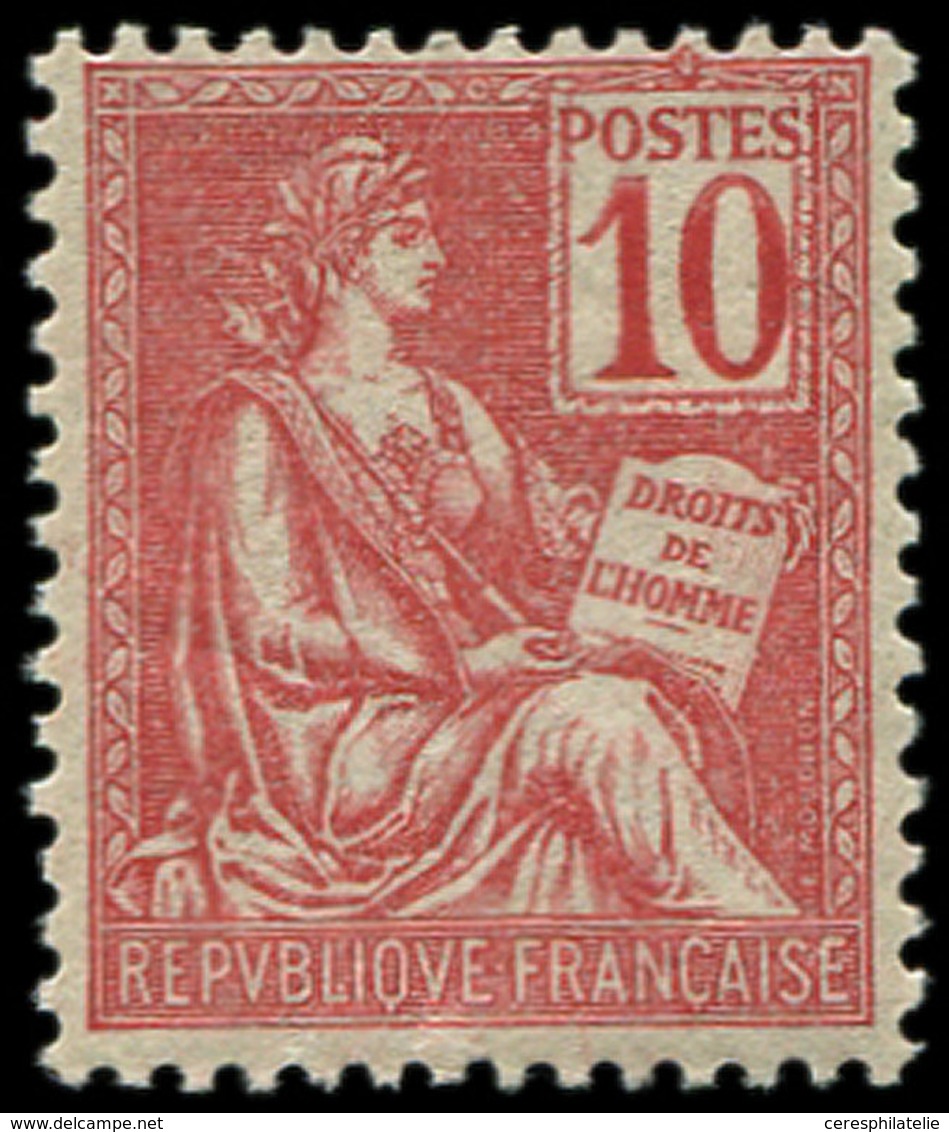 ** EMISSIONS DU XXème SIECLE - 112   Mouchon, 10c. Rose, Bien Centré, TB - Unused Stamps