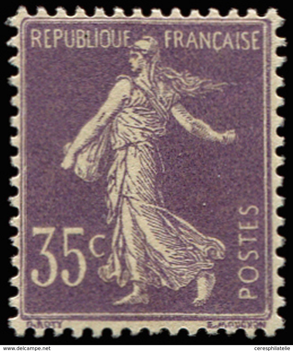 ** EMISSIONS DU XXème SIECLE - 136   Semeuse Chiffres Maigres, 35c. Violet Clair, T IIA, Bon Centrage, TTB - Unused Stamps