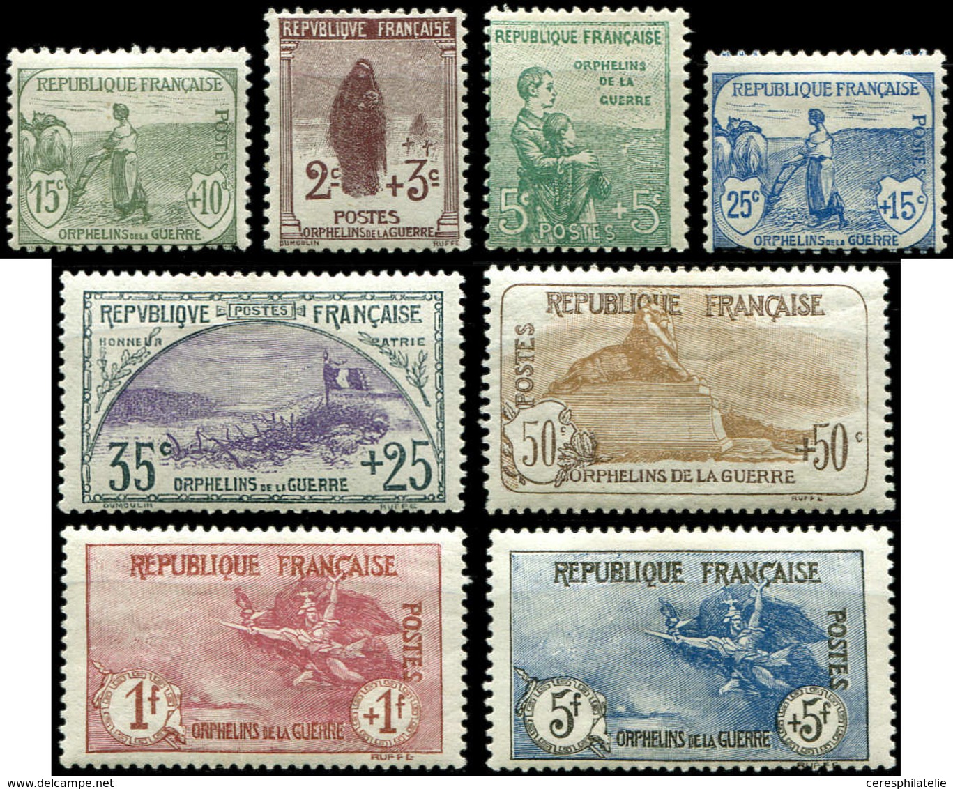 * EMISSIONS DU XXème SIECLE - 148/55 1ère Série Orphelins, Tous Très Frais Et TB - Unused Stamps