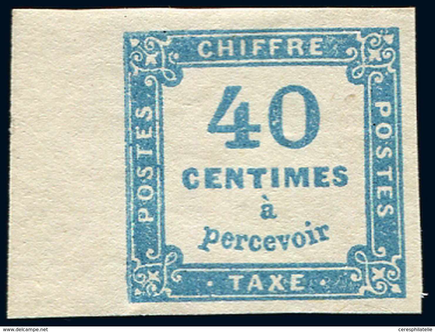 * TAXE - 7   40c. Bleu, Bdf, TB - 1859-1959 Usados