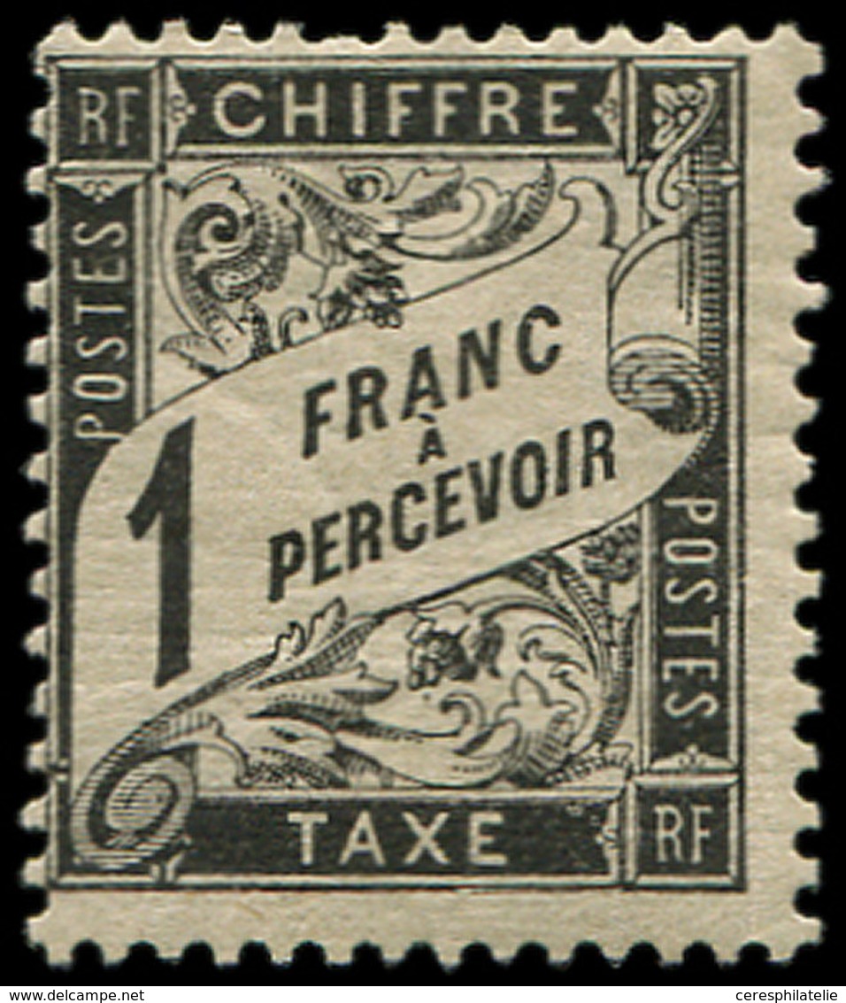 * TAXE - 22   1f. Noir, Ch. Un Peu Forte, TB - 1859-1959 Used