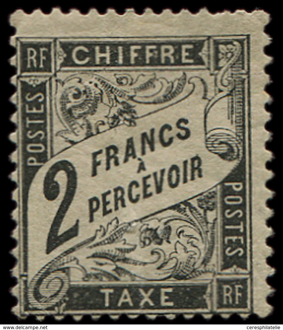* TAXE - 23   2f. Noir, 2 Plis Et Forte Ch., B/TB. C - 1859-1959 Usados