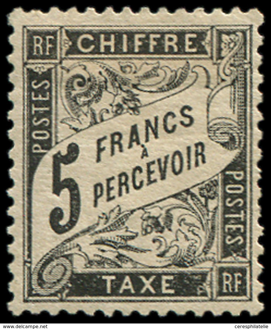 * TAXE - 24   5f. Noir, Bien Centré, Rare Dans Cette Qualité, TB. S Et Br - 1859-1959 Used