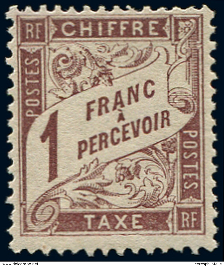 ** TAXE - 25   1f. Marron, TB - 1859-1959 Usados