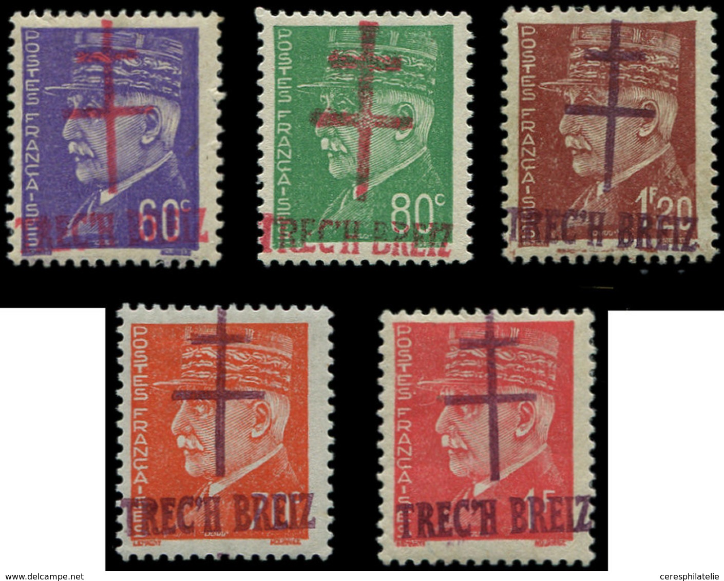 * TIMBRES DE LIBERATION - BRETAGNE TREICH BREIZ 6/10 : N°8 **, TB, Signés Mayer - Liberación