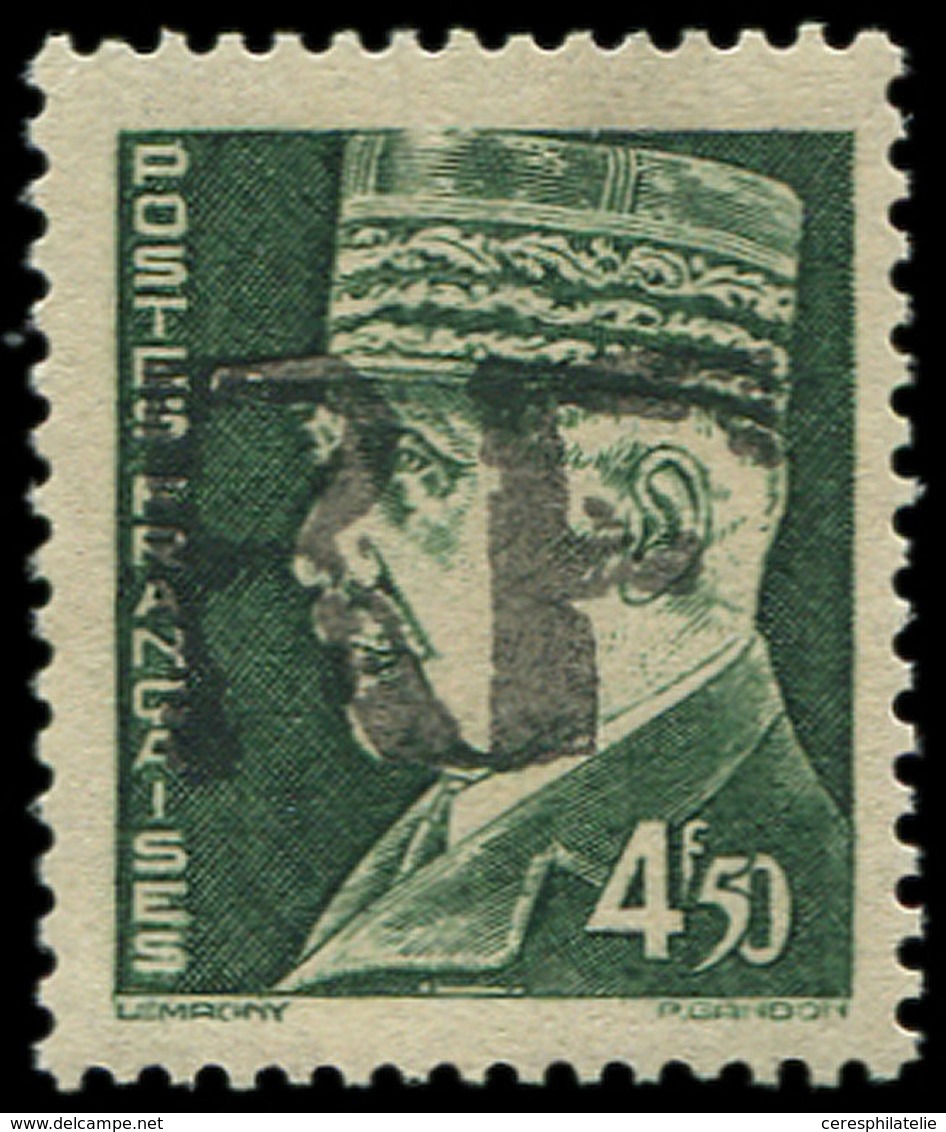 ** TIMBRES DE LIBERATION - CURZAY 15 : 4f50 Vert Gravé, TB - Liberación